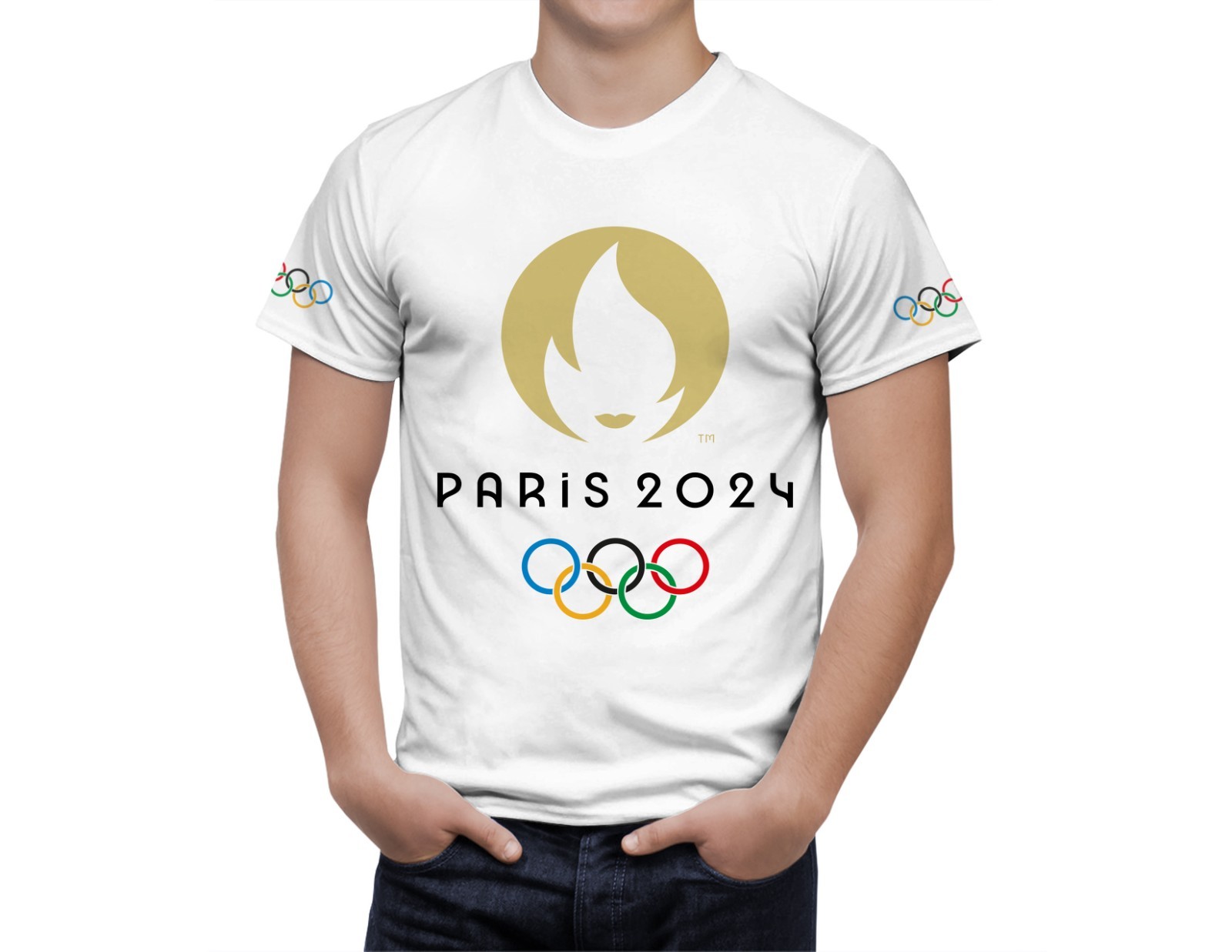 Paris Olympics Games 2024 White T-Shirt, High Quality, Gift  Shirt