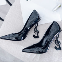  style heels pumps women genuine leather sexy symbol in heels pointed toe shallow super thumb200