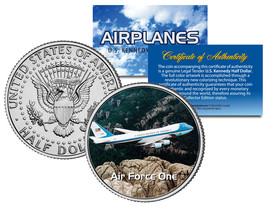 Air Force One * Airplane Series * Jfk Kennedy Half Dollar Colorized Us Coin - £6.69 GBP