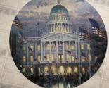 Round Jigsaw puzzle 750 piece. Thomas Kinkade. Flags over the Capitol 24&quot; - $16.82