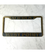 USMA West Point License Plate Holder Metal Antique Gold - $28.45