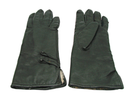 Vintage Womens Black Fashion Faux Fur Partially Lined Stretch Gloves Size B - £12.07 GBP