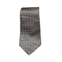 Geoffrey Beene Tie Green Geometric Pattern 100% Silk Mens Necktie 58.5&quot;L... - £11.76 GBP