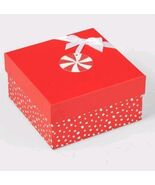Wondershop Gift Box White/Red Size 6"x6" Christmas - $10.99