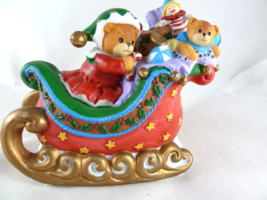 Vtg Lucy &amp; Me Enesco Christmas Music Box 1994 plays Santa is coming to t... - $34.64