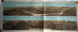 MOUNT GENEROSA Switzerland Panorama Mountain Map by Fedelo - $36.10