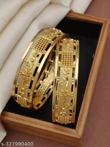 South Indian Women 4 pcs Bangles/ Bracelet Gold Plated Fashion Wedding Jewelry - £27.09 GBP