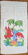 Flamingo Towel - Cotton - 22&quot; X 42&quot;   Could be used as tapestry. - £7.91 GBP