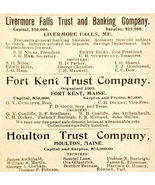1906 Banks &amp; Trust Companies Of Maine Advertisement New England Banking ... - $457.58 MXN