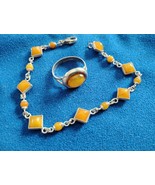 925 Sterling Silver Ring And Bracelet Set 7.5 In Long Ring Sz 7.5 Free S... - €34,45 EUR
