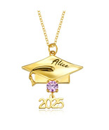 Birthstone Preppy Necklace - Customized Graduation Necklace - €21,36 EUR
