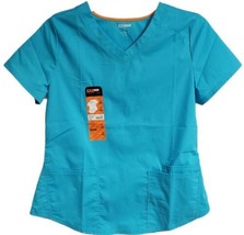 Scrubstar Core Essentials Women&#39;s Medical Nurse Solid Color Scrub Top Si... - £12.44 GBP
