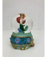 Vintage Disney Little Mermaid Ariel Mini Snow Globe Blue Jewels 2.5&quot; tal... - $29.88 CAD