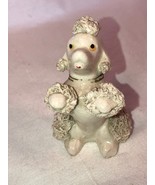 White Spaghetti Poodle Figurine 3 Inches Tall - $144.50 MXN