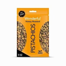 Wonderful Pistachios No Shells, Honey Roasted, 11 Ounce Bag, Protein Snack, - £14.15 GBP