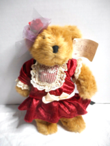 Russ Berrie Bears from The Past Juliet Velvet Dress 10&quot; Stuffed Bear Plush Tags - £13.31 GBP