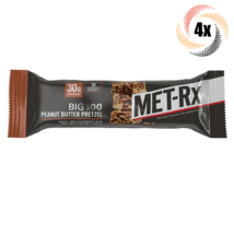 4x Bars MET-Rx Big 100 Peanut Butter Pretzel Meal Replacement Energy Bar... - £17.95 GBP