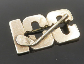925 Sterling Silver - Vintage 100 Hockey Stick Sports Brooch Pin - BP5301 - £24.71 GBP