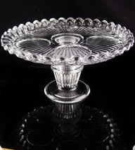 10&quot; Duncan Miller hobnail Glass Pedestal Cake Stand - cupcake Cake Plate - Vinta - £103.11 GBP