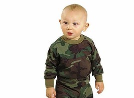 9-12 Months Baby Infant WOOLAND CAMO SHIRT  Long Sleeve Camoflauge Rothco 6565 - £8.01 GBP