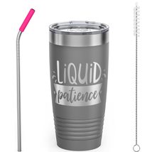 SDF CUP - Liquid Patience - 20oz Stainless Steel Coffee Tumbler with Lid... - £19.92 GBP