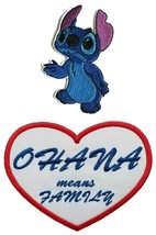 Lilo and Stitch Disney Movie Alien Ohana Means Family Embroidered Iron On Patch - £6.05 GBP+
