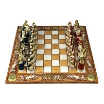 Large Chess Set Board Battle of Troy &amp; 32 Pieces Greek Roman Gods - $4,684.05 MXN