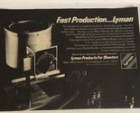 1976 Lyman Bullet Caster Vintage Print Ad Advertisement pa19 - £6.32 GBP