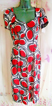 Smart M&amp;S, lined fitted dress, size 8,hidden zip,cap sleeves,calf length... - $41.70
