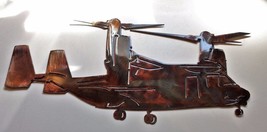 MV-22 Osprey Metal Art - Copper - 17&quot; x 7 1/2&quot; - £25.70 GBP