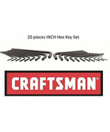 CRAFTSMAN HAND TOOLS 20pc Inch sets Allen / Hex Key wrench set - $10.88