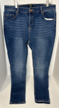 Simply Emma Womens Jeans 18W Skinny Plus Dark Blue Denim Zip Fly - $350.90 MXN