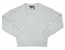 Theory Women&#39;s Drop Shoulder Cashmere Pullover Sweater, Whale Grey, Sz L, 4198-5 - £147.92 GBP