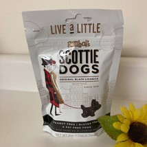 Gimbal&#39;s Black Licorice Scottie Dogs 6 oz Resealable Pouch Gluten Free Fat Free - £6.00 GBP