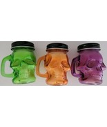 Halloween Décor Skull Jar Candles with Lids 3.2”Hx2.5”Wx2.3”D, Select: C... - £2.79 GBP
