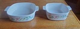 MY GARDEN Corning Ware 2 &amp; 1.5 Liter Casserole Bake Dishes A-2-B &amp; A-1.5-B - £31.65 GBP