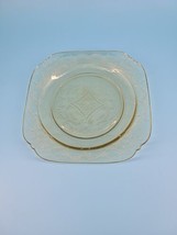 Federal Glass Company MADRID AMBER Salad Plate Yellow 7.5&quot; Depression - £5.87 GBP