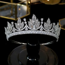Elegant and delicate leaf-shaped headdress and Ms. Crown engagement high-quality - £128.76 GBP
