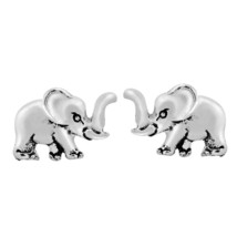 Adorable Petite Elephant Sterling Silver Stud Earrings - £6.94 GBP