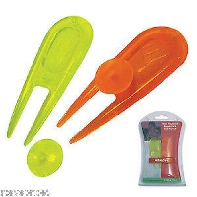 MASTERS GOLF NEON PITCHFORKS AND GOLF BALL MARKERS. BRAND NEW - $3.10