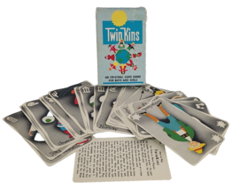 Vintage Twin Kins Card Game Blue Arrco Playing Card Co COMPLETE 41 Cards - £7.82 GBP
