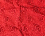 Red dots and swirls Tone on Tone  Print Cotton Fat Quarter - $10.85