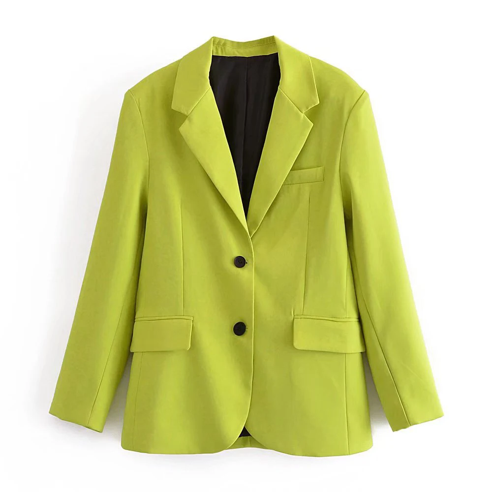 Za Women  Office Lady Style Candy Colors Blazers Coat Casual Single Breasted La - £149.64 GBP