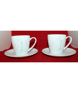 Comme Ca De Mode Japan Fine China White Coffee Tea Mug Cup Saucer Set of 2  - £40.17 GBP