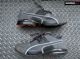 Puma Matte Black Grey Orange 189074-03 Men Shoe Size 13 Sneaker - £38.65 GBP