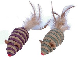 Penn Plax Cat806 Mouse Feather Cat Toy Cat &amp; Dog Toy - £9.86 GBP