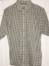Boys Wrangler Riata Easy Care Button Up Shirt Sz XXL (18-20) Brown White Plaid - £16.04 GBP