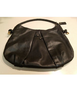 Clark&#39;s Black Soft Pebble Leather Hobo with Braided Strap Handbag - £31.10 GBP