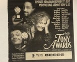 49th Tony Awards TV Guide Print Ad Lauren Becall Glenn Close Carol Burne... - $5.93