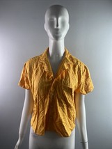 NWT Onia Womens Celest Crop Button Up Shirt Sunflower Size M - £35.11 GBP